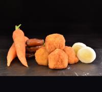 Croquetas de Puerro Confitado, dátil y zanahoria