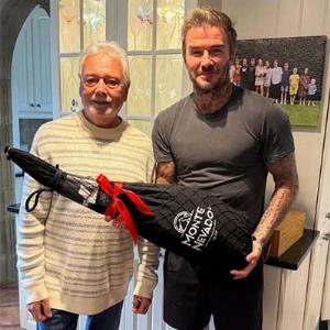David Beckham regala a su suegro un jamón por su cumpleaños